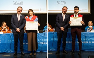 La UPM hace entrega de dos EELISA Supplements a egresados de la ETSIDI