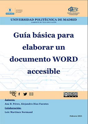 Portada del documento: Guía básica para elaborar un documento de Word accesible