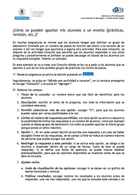 Portada del documento: ¿Cómo se pueden apuntar mis alumnos a un evento (prácticas, revisión, etc.)?