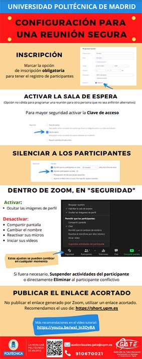 Portada del documento: Configuración de reunión segura